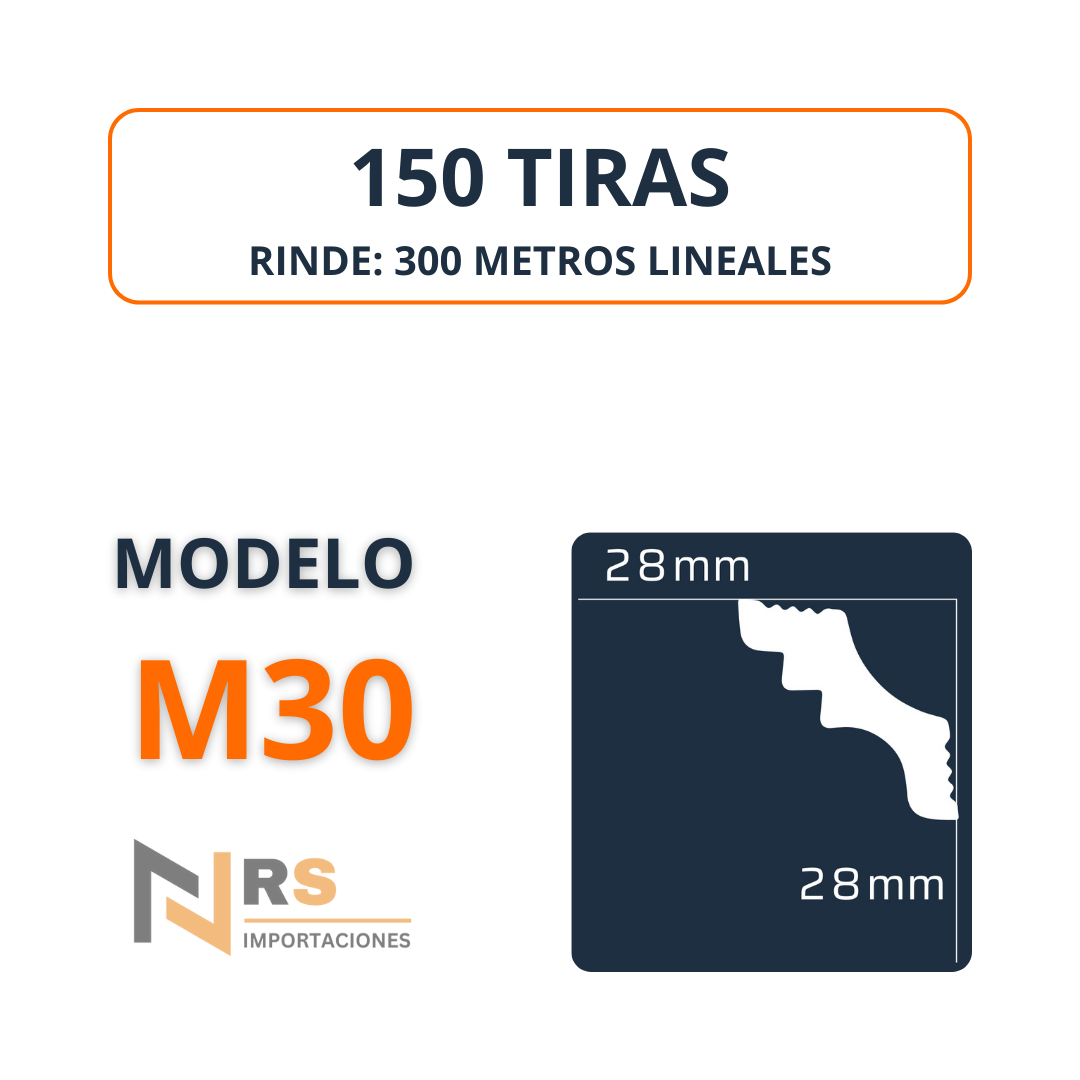 Caja M30 150 unidades 28mm X 28mm