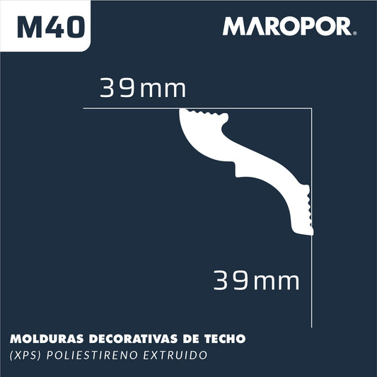 Cornisa M40 39X39mm