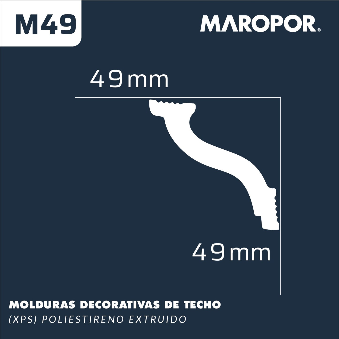 Cornisa M49 49X49mm