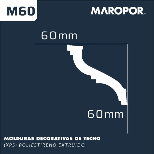 Cornisa M60 60X60mm