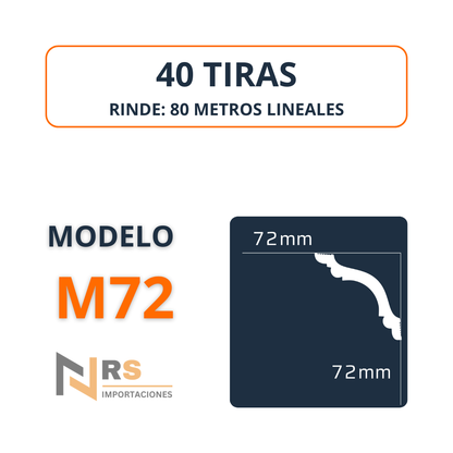 Caja M72 40 unidades 72mm X 72mm