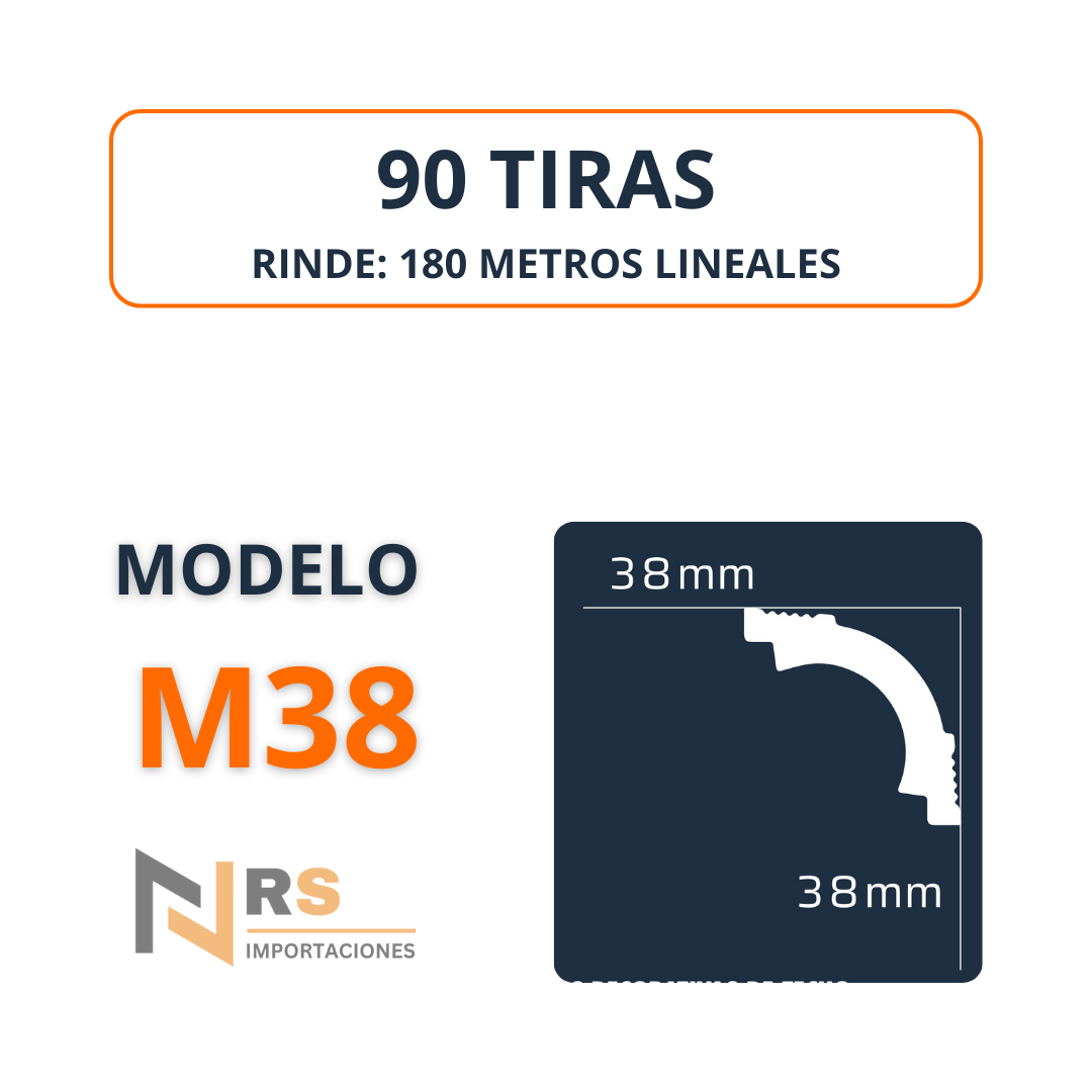 Caja M38 90 unidades 38mm X 38mm