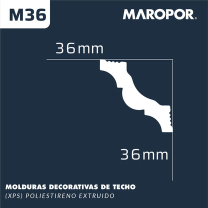 Cornisa MAROPOR M36 36X36mm