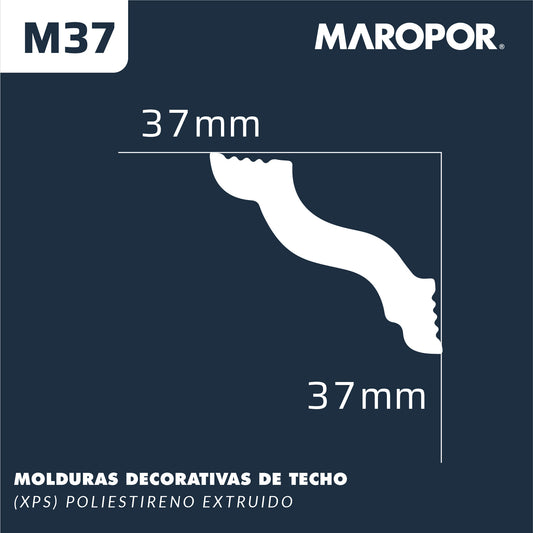 Cornisa MAROPOR M37 37X37mm