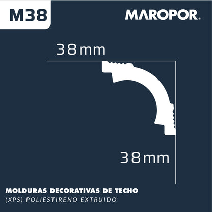Cornisa MAROPOR M38 38X38mm