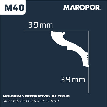 Cornisa MAROPOR M40 39X39mm