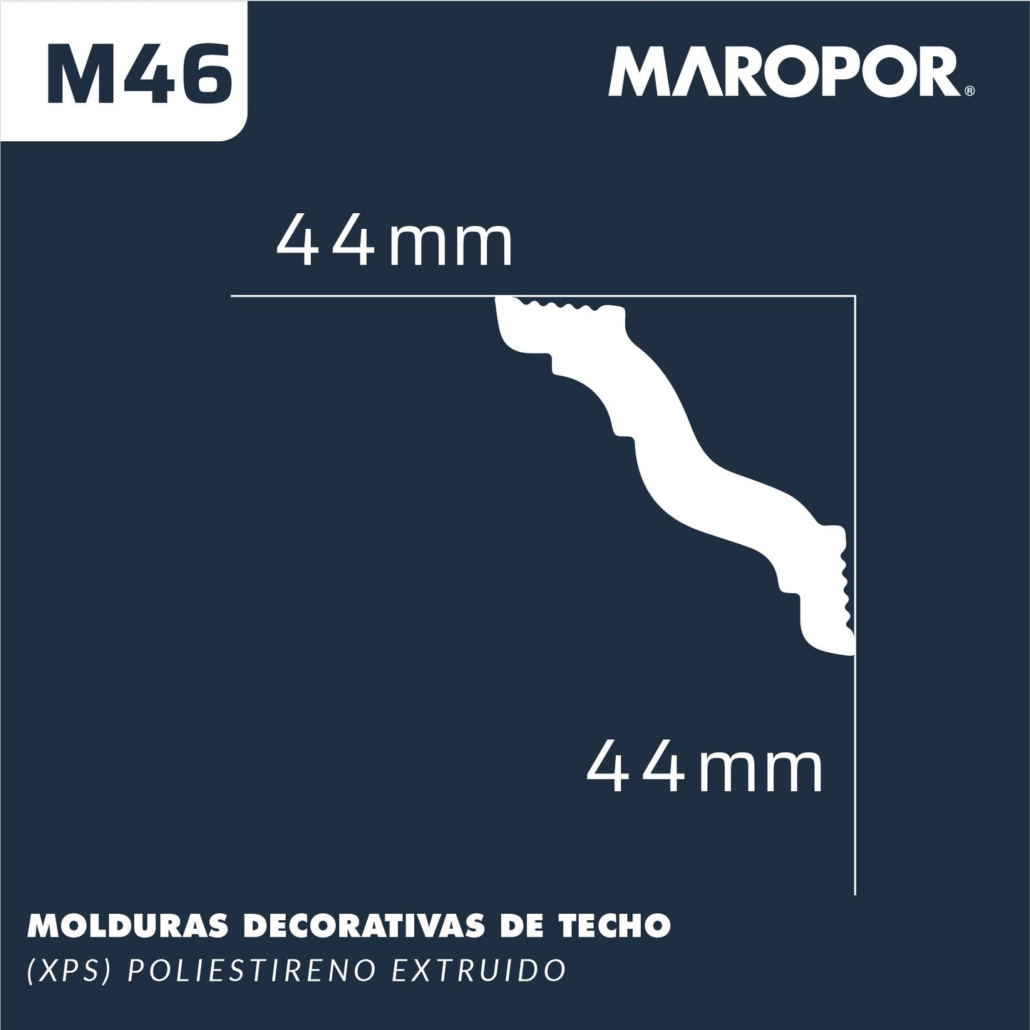 Cornisa M46 44X44mm