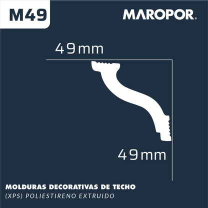 Cornisa MAROPOR M49 49X49mm