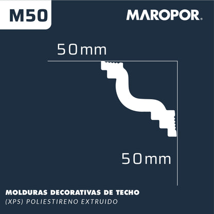 Cornisa MAROPOR M50 50X50mm