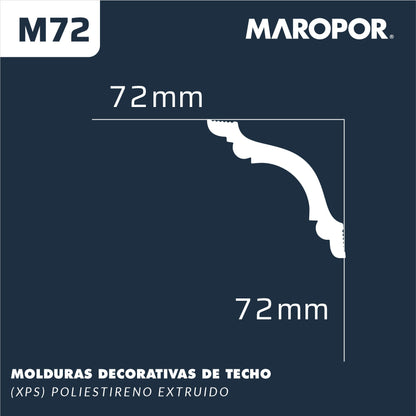 Cornisa MAROPOR M72 72X72mm