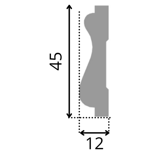 Pilastra Mdf Prepintada PL10 12X44X2440mm