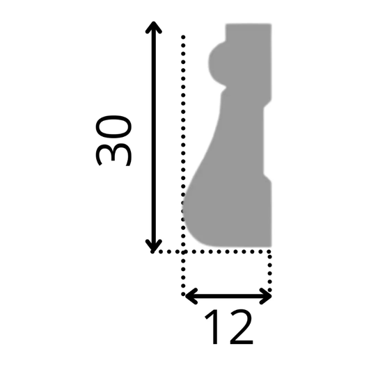 Pilastra Mdf Prepintada PL11 12X30X2440mm