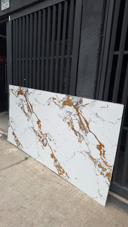 Planchas PVC tipo mármol Golden White