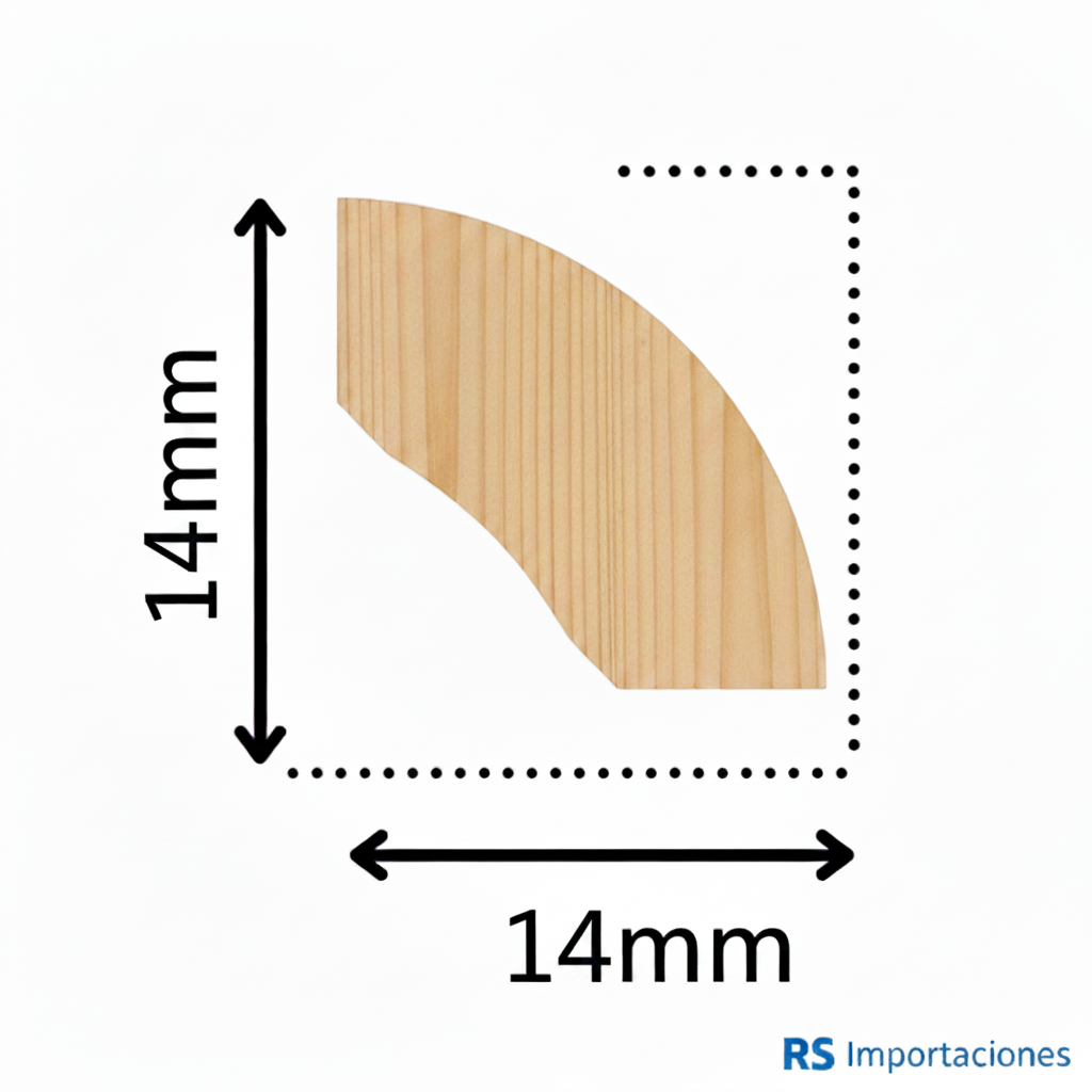Diagrama técnico 14x14mm RS Importaciones