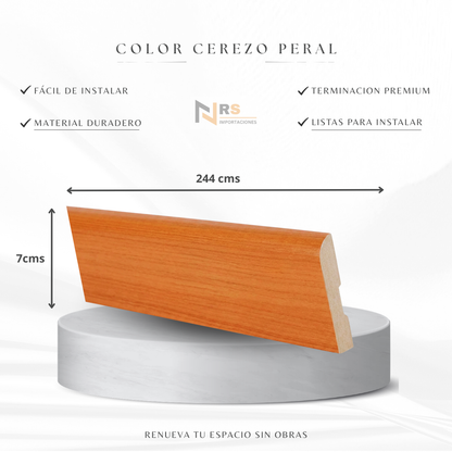 Guardapolvo Mdf Foliado GP22 Rodón color Cerezo Peral 12X70X2440mm